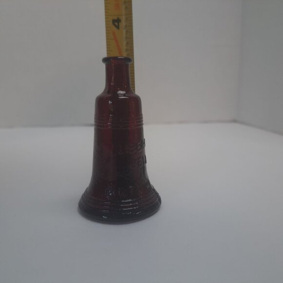 Wheaton NJ Liberty Bell Miniature Red Glass Bottle Collectible Vintage Embossed - Picture 9 of 11